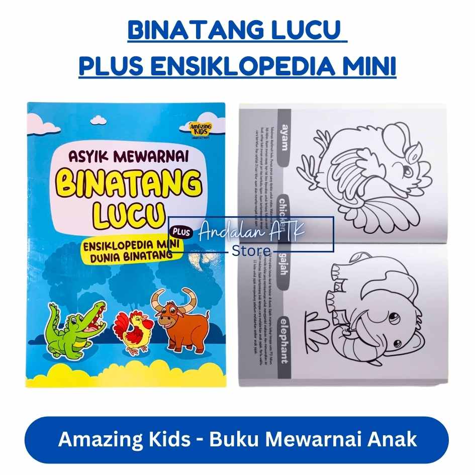 Amazing Kids Buku Mewarnai Anak Coloring Book / Buku Bacaan Cerita Anak