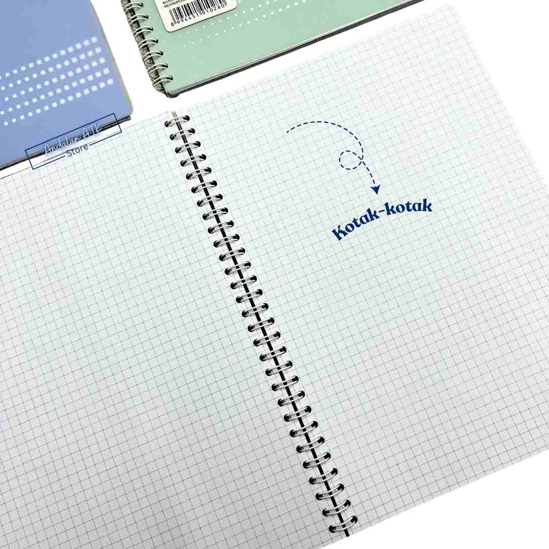 Notebook Orenji Buku Agenda B5 Grid Pastel 60 Lembar / Buku Catatan Kotak-kotak  