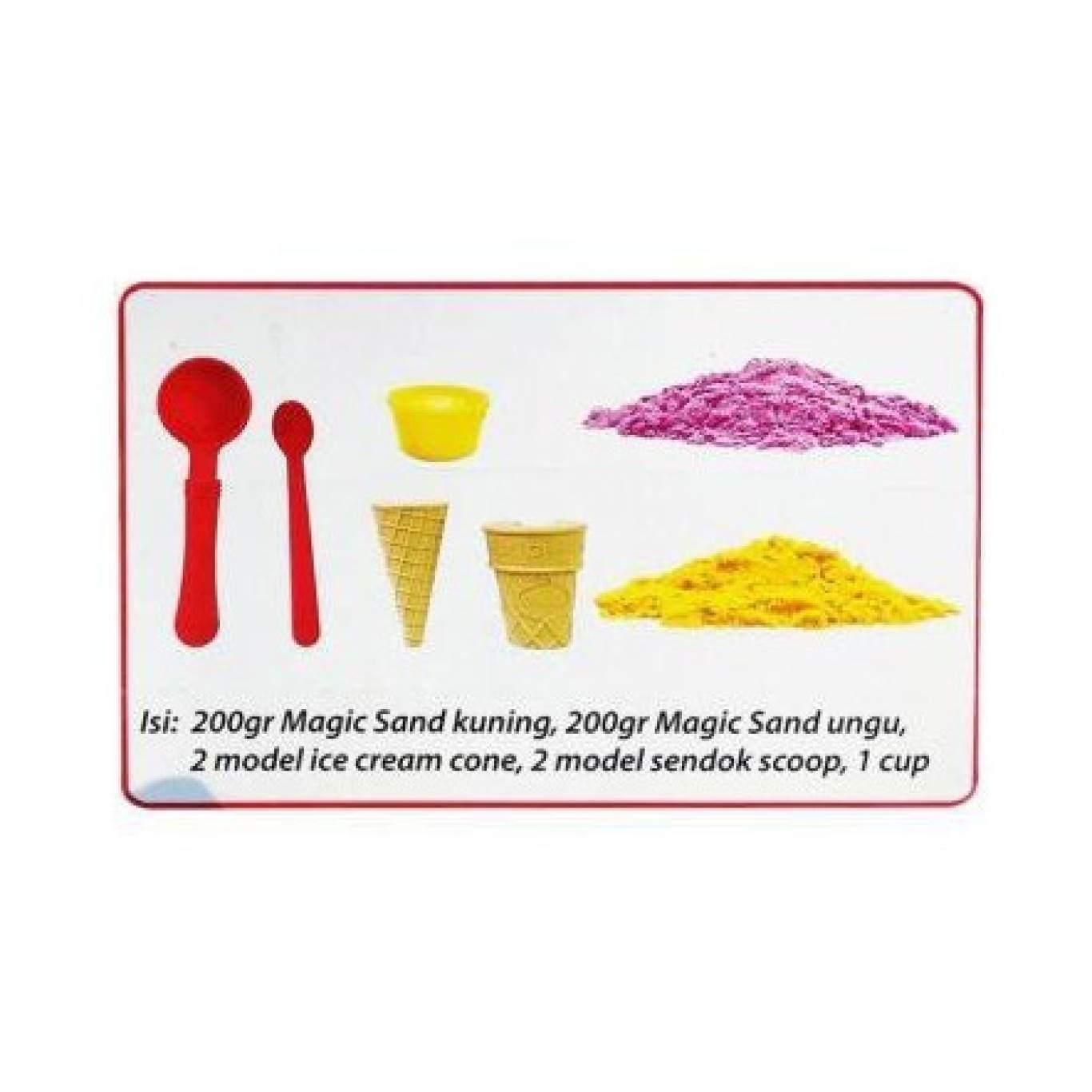 Pasir Ajaib Mainan Anak Ice Cream Cone / Magic Sand / Pasir Kinetik