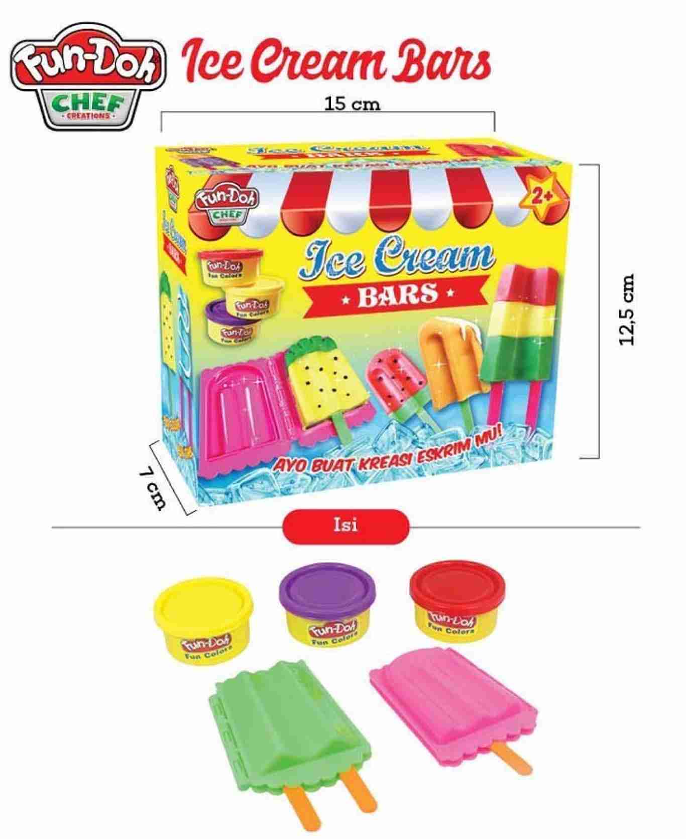 Fun Doh Lilin Mainan Ice Cream Bars Box