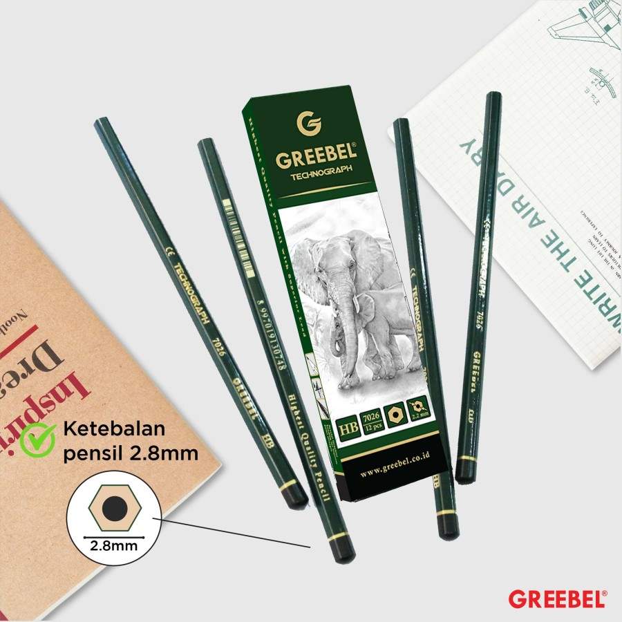 Pensil Greebel 7026 HB / Pencil Graphite Kayu  