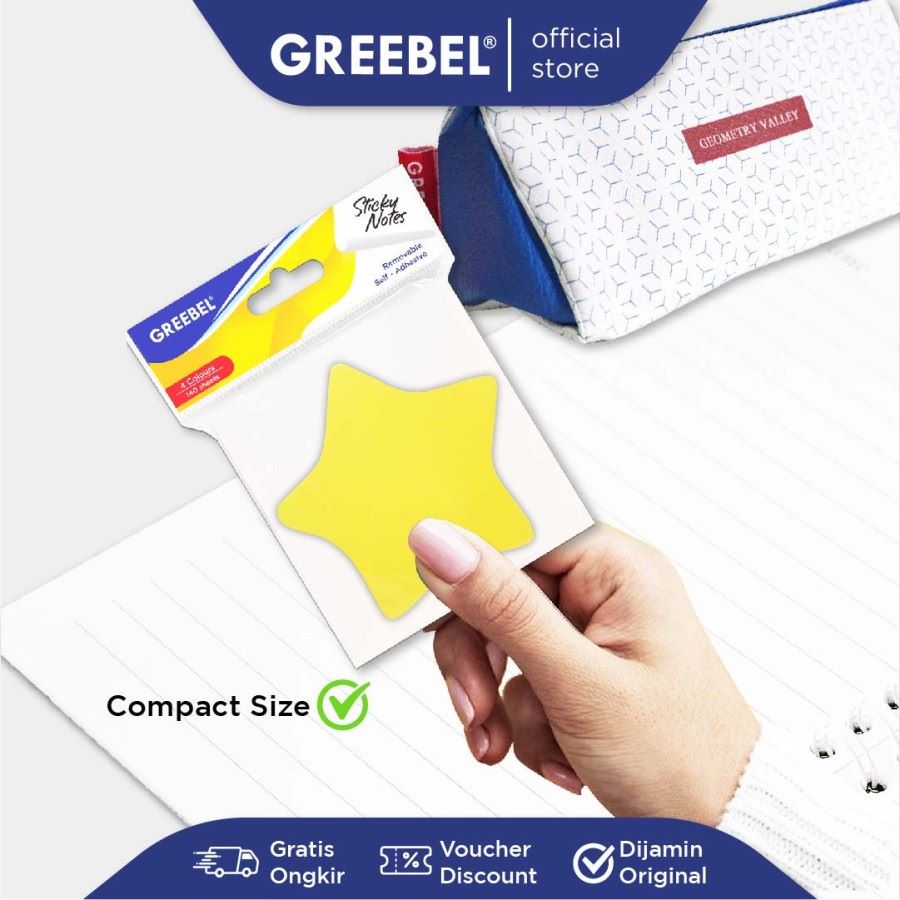 Sticky Note Greebel GSN 4W1M 140 Bentuk / Post It / Index Memo  
