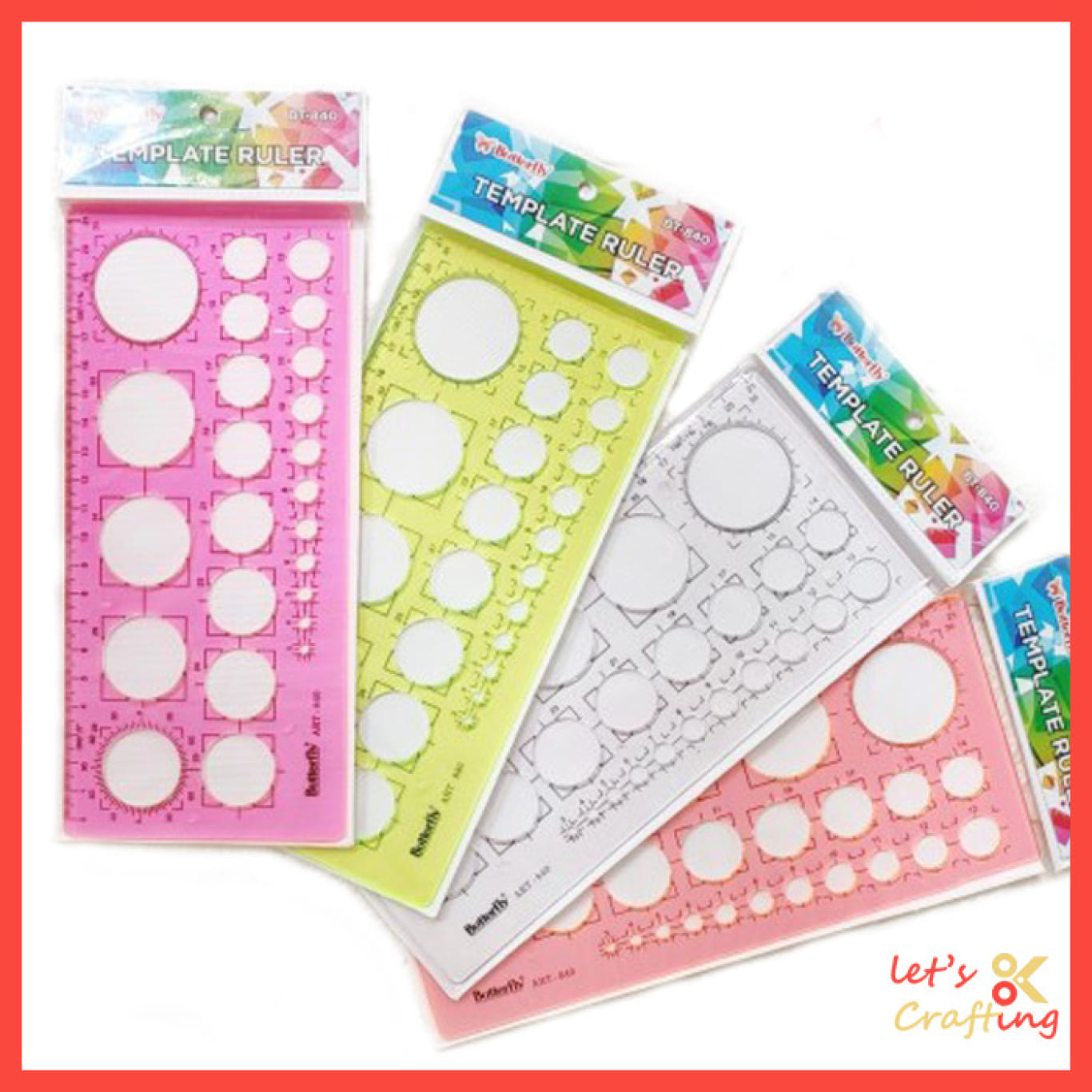 Penggaris Template Butterfly BT-840 / Penggaris Mal ART-840  