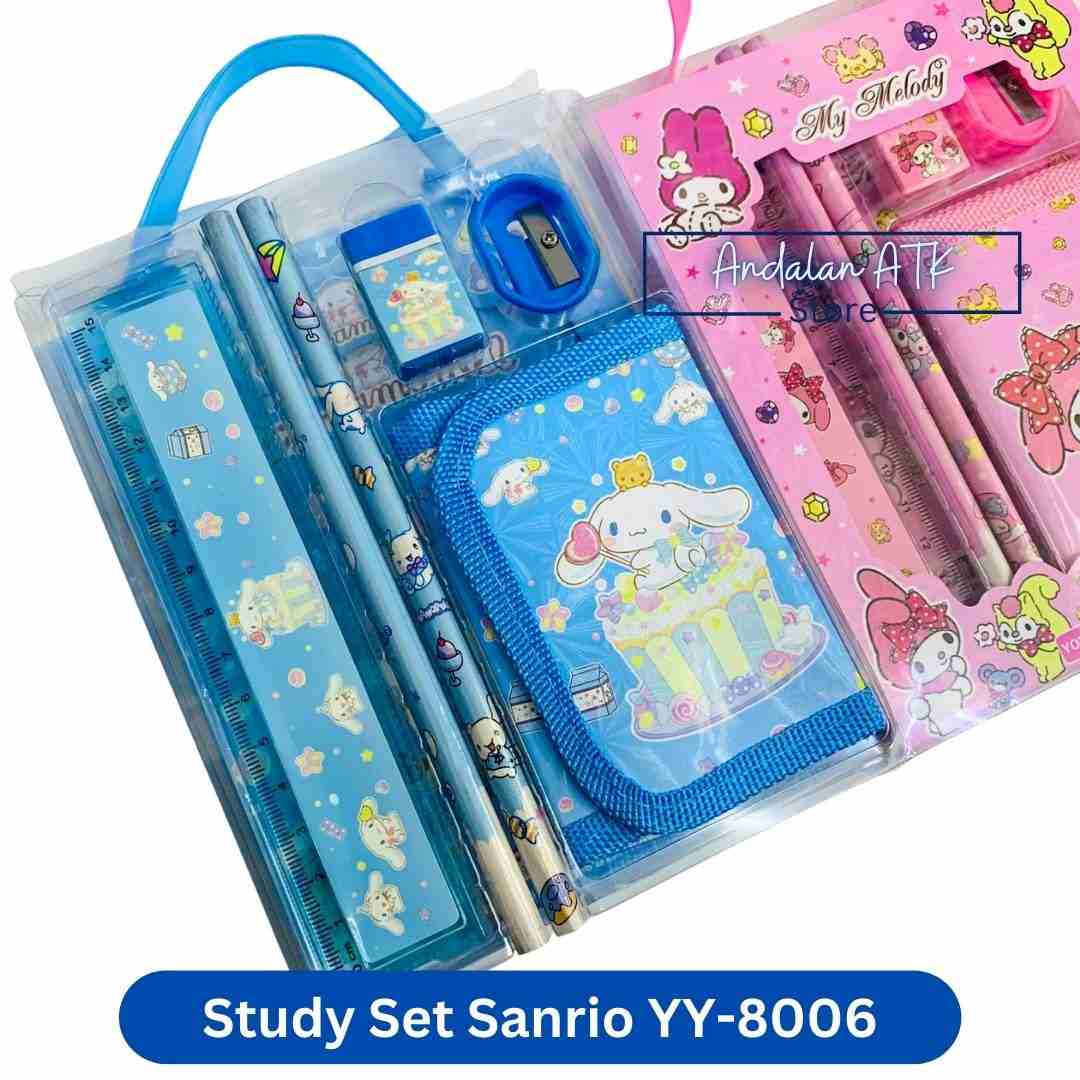 Study Set Alat Tulis Yoyo Sanrio YY-8006 / Cinnamoroll, My Melody  
