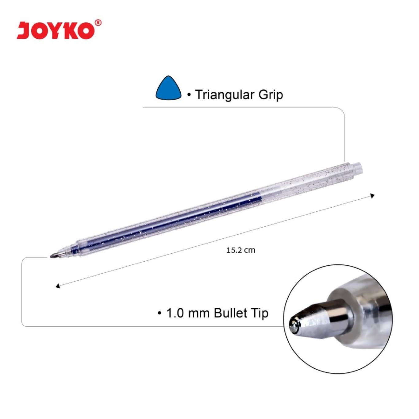 Pulpen Gel Joyko GPC-318 Glitter 8 Warna 1.0mm / Color Gel Pen  