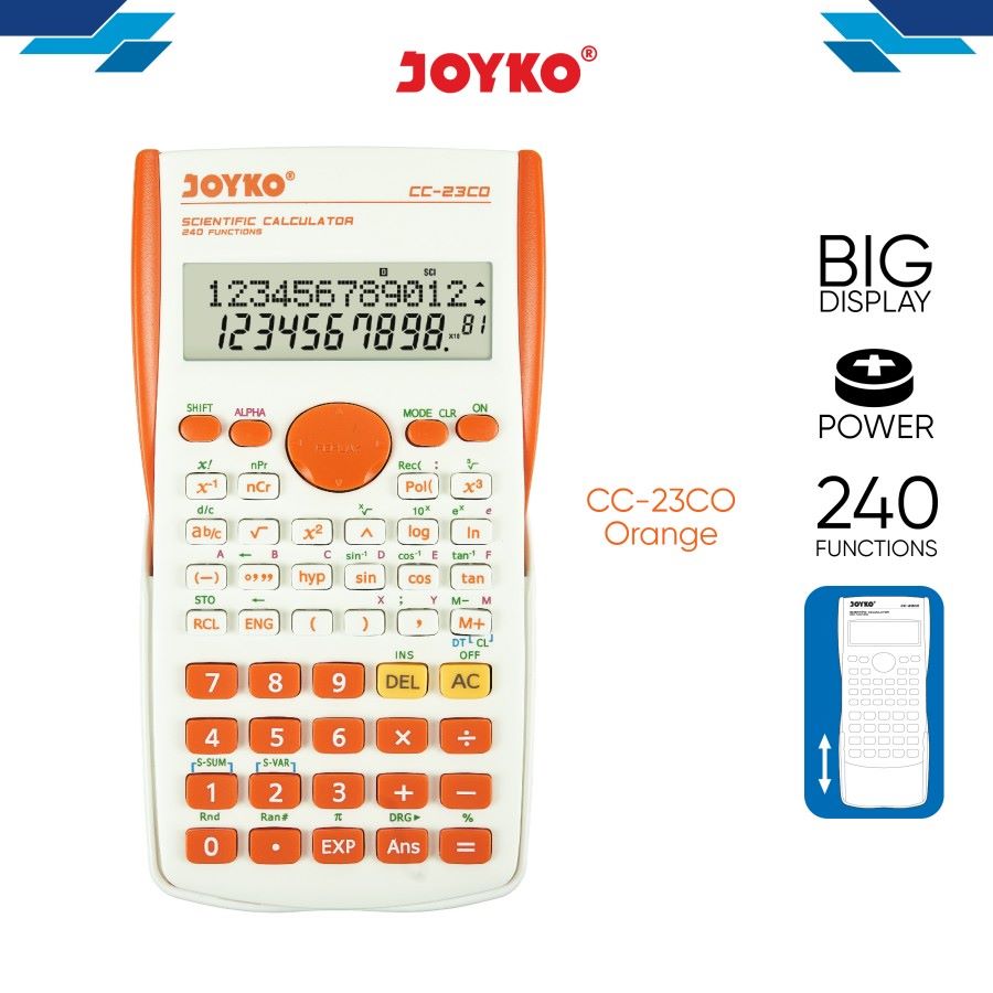 Kalkulator Sains Joyko / Calculator Scientific Tipe CC-23 Colour / 240 Function