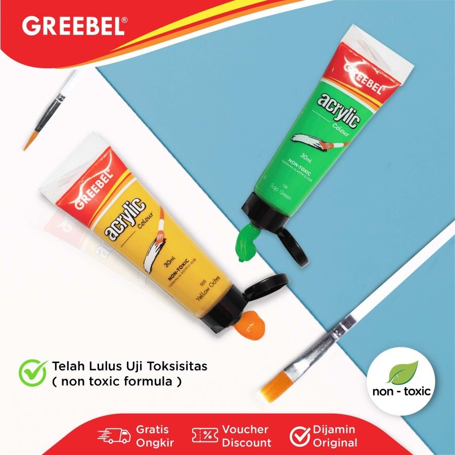 Cat Akrilik Greebel Acrylic Paint 30ML Tube / Cat Acrylic Greebel / Cat Lukis Akrilik