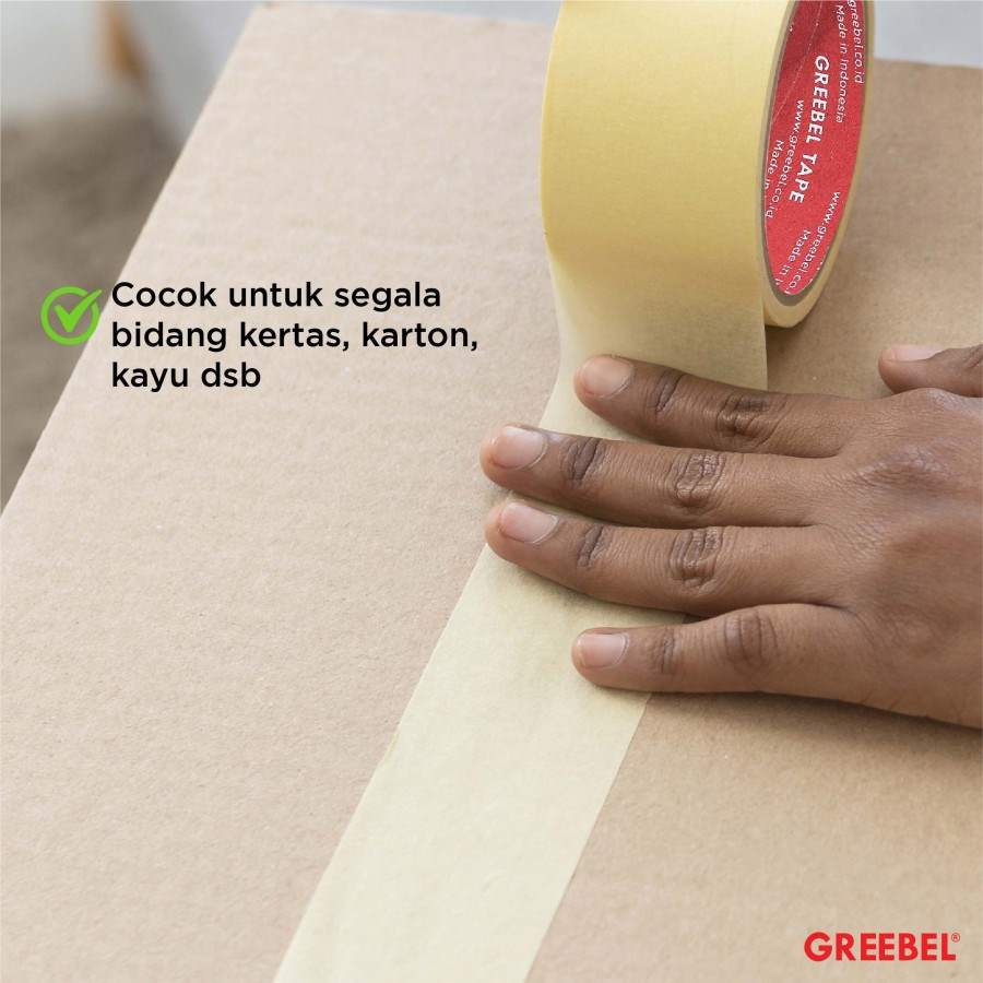 Lakban Kertas Greebel / Greebel Masking Tape 12mm - 24mm - 48mm