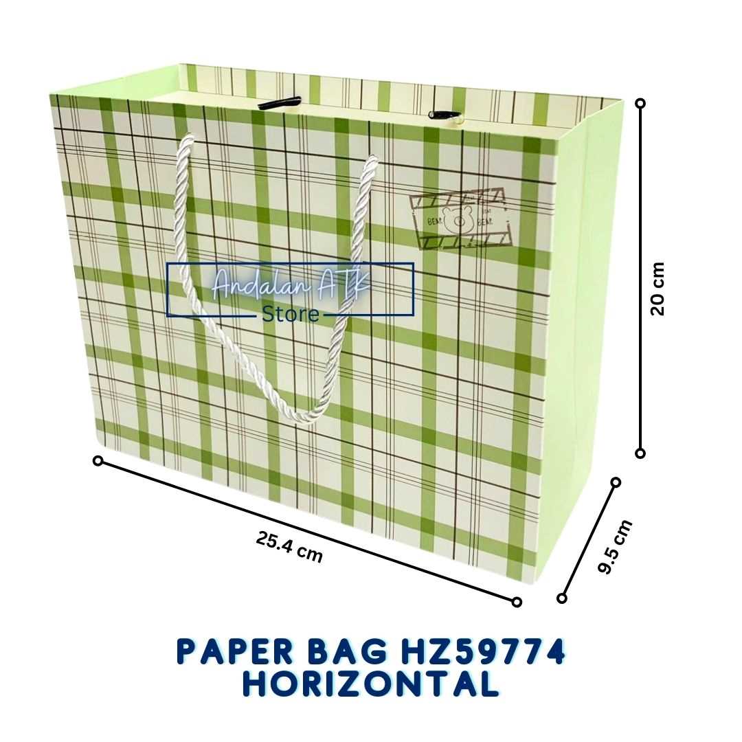 Paper Bag HZ59774 Horizontal / Tas Kertas Shopping Bag / Goodie Bag  
