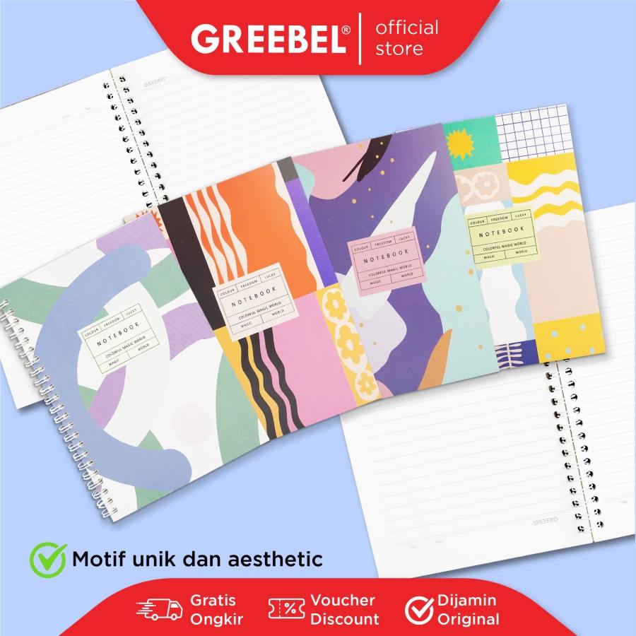 Greebel Ring Book 8064 A5O 28 Ukuran A5 / Buku Agenda Notebook / Buku Catatan