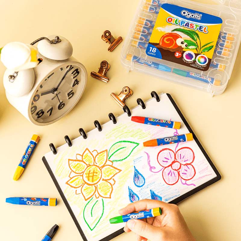 Crayon Agatis Eco 18 Warna OH-OP-1801 Hexagonal / Oil Pastel  