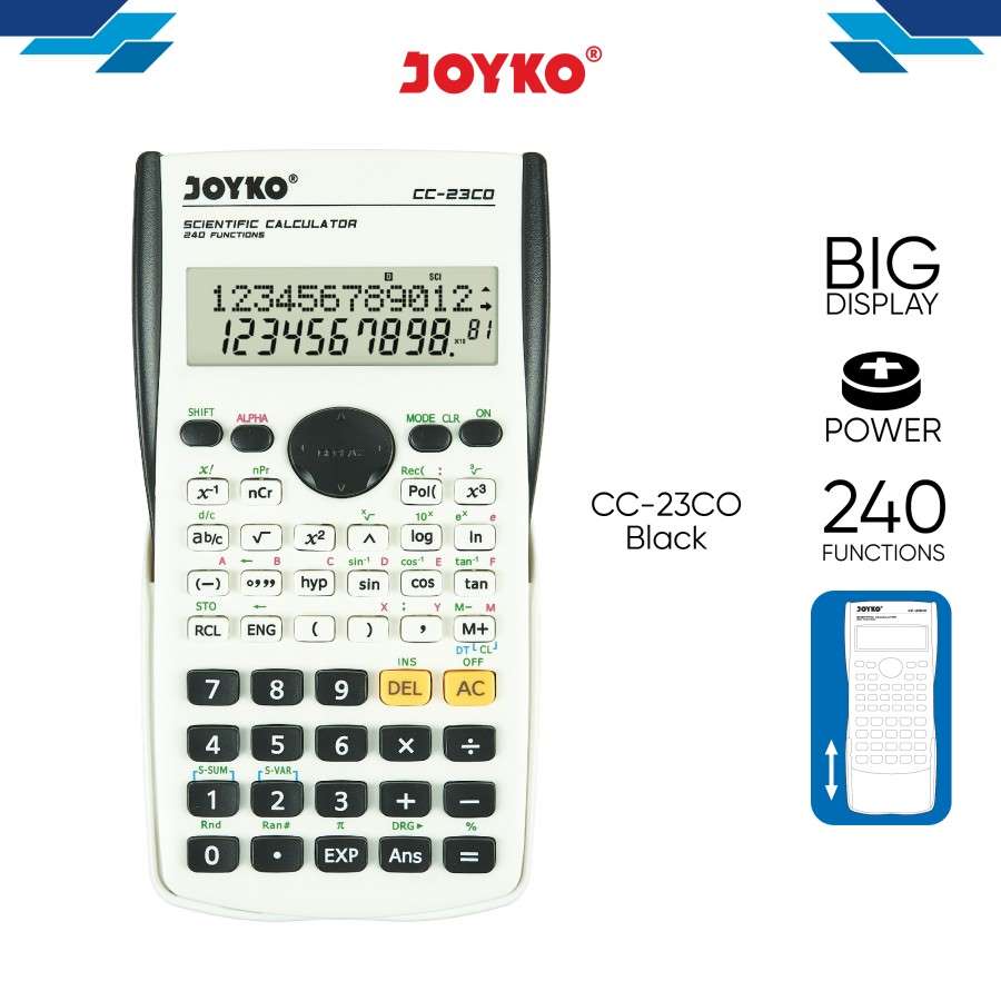 Kalkulator Sains Joyko / Calculator Scientific Tipe CC-23 Colour / 240 Function