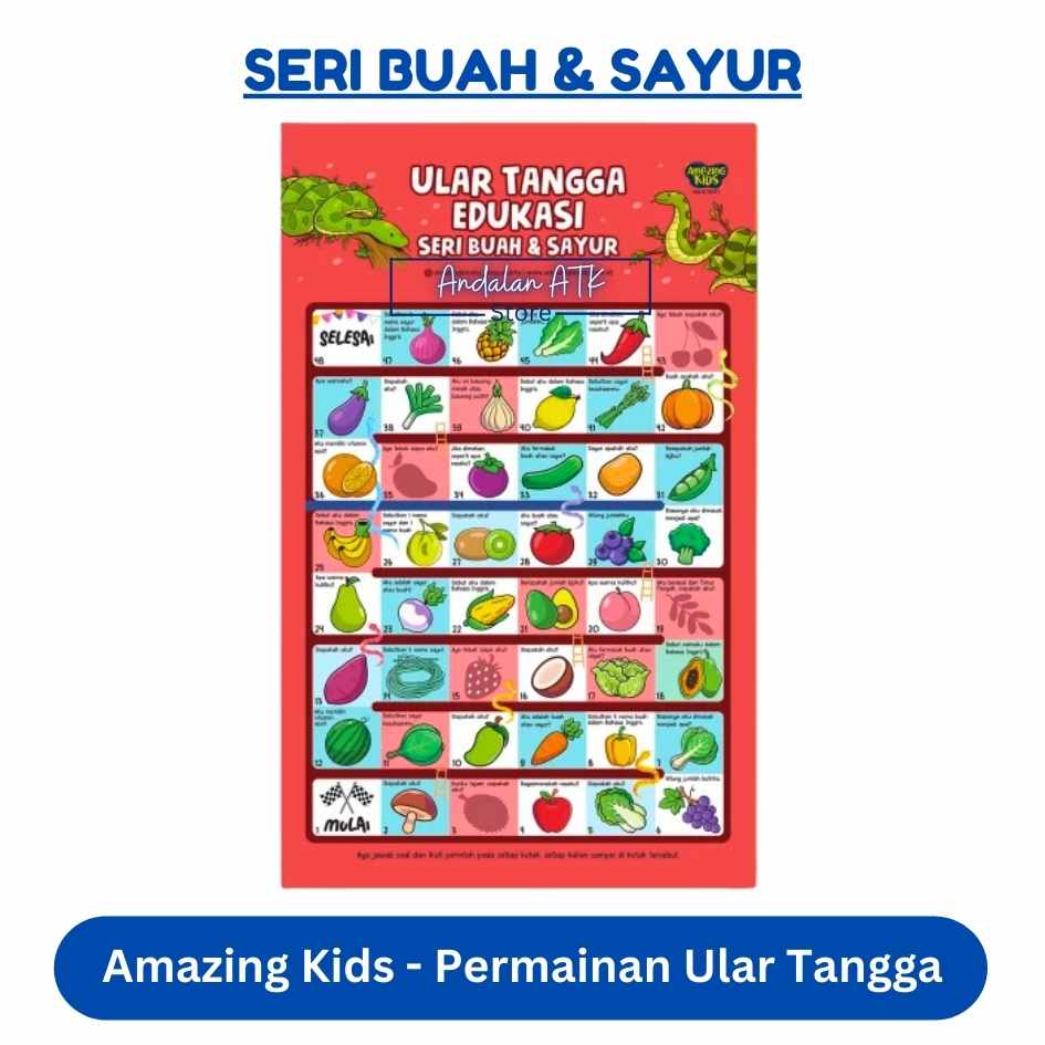 Amazing Kids Permainan Ular Tangga Edukasi Anak / Game Edukasi  