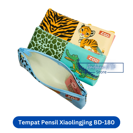 Tempat Pensil Anak Xiaolingjing BD-180 kulit / Kotak Pensil / Pencil Case