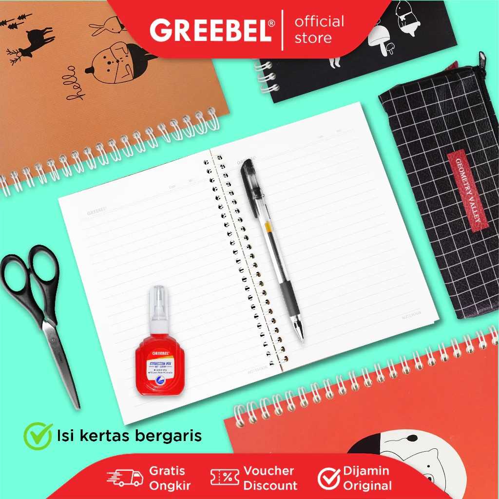 Greebel Ring Book 8064 A5C 27 Ukuran A5 / Buku Agenda Notebook / Buku Catatan  