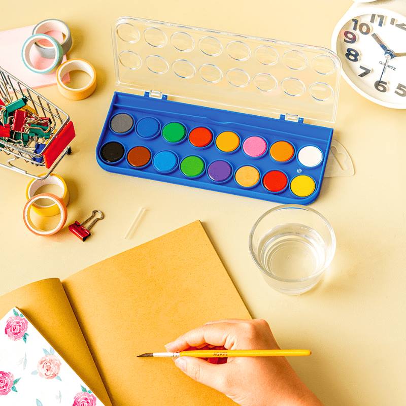 Cat Air Agatis Watercolor Paint Eco 16 Color PC-1601-B / 16 Warna  