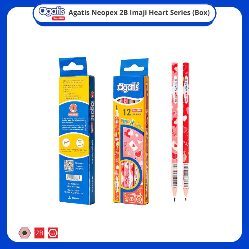 Pensil / Agatis Pencil 2B NH-2BW6-1201 Neopex Graphite Hexagonal [1 PACK]  