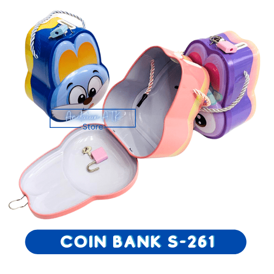 Coin Bank / Celengan Anak Kunci Gembok Karakter Bunny S-261 Xiaolingjing