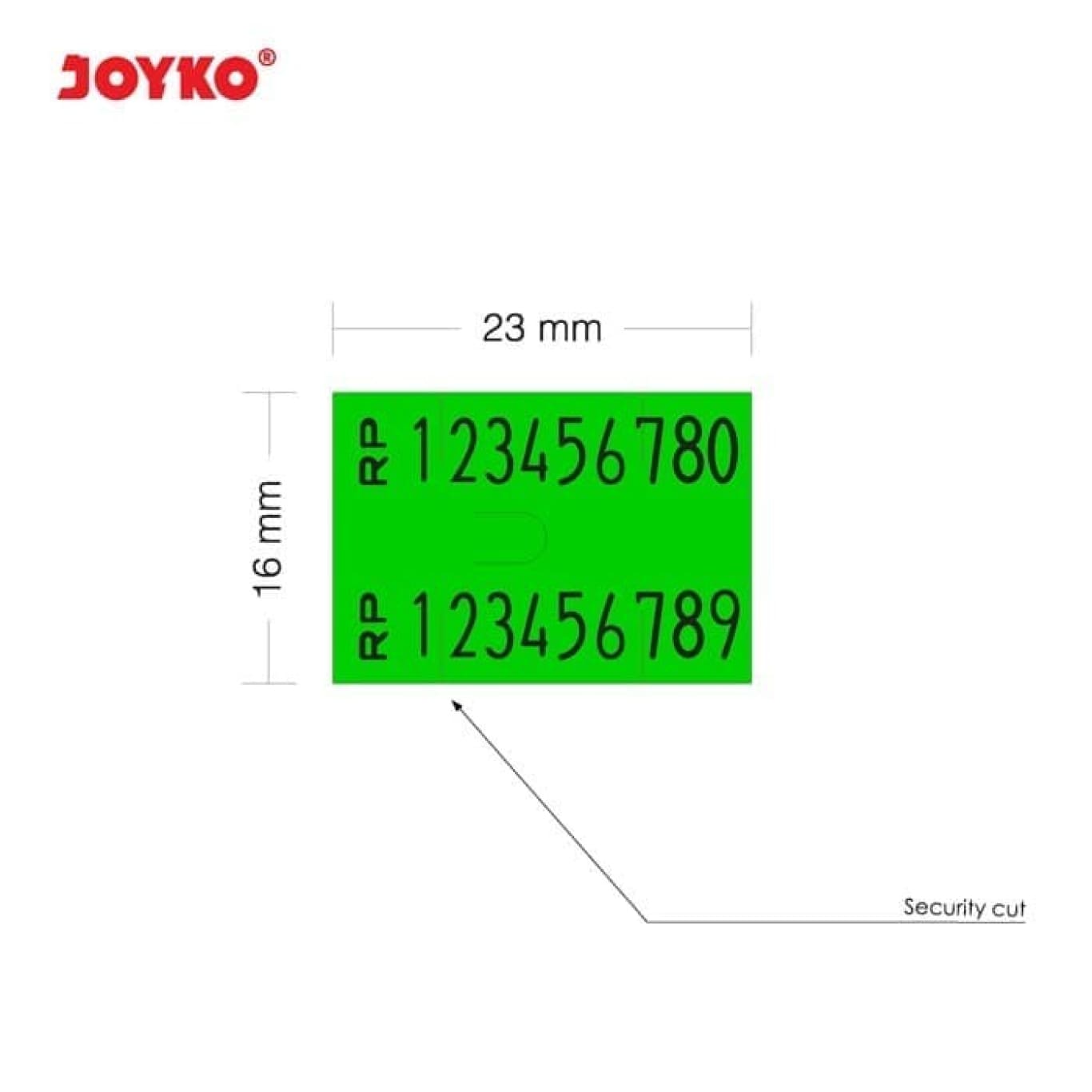 Label Harga Joyko LB-10 2 Baris Hijau Kertas Label  