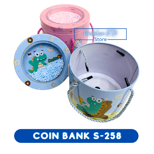 Coin Bank / Celengan Anak Kunci Gembok Foam Butir Bentuk Bulat S-258 Xiaolingjing  